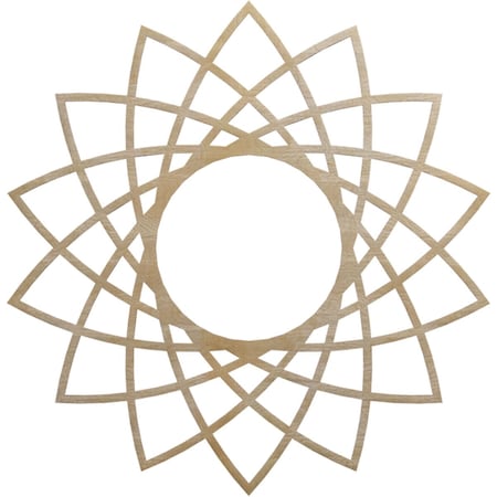 Ekena Millwork Eleanor Wood Fretwork Pierced Ceiling Medallion, Birch, 38"OD x 14 5/8"ID x 1/4"T CMWP38X38X0250EABI